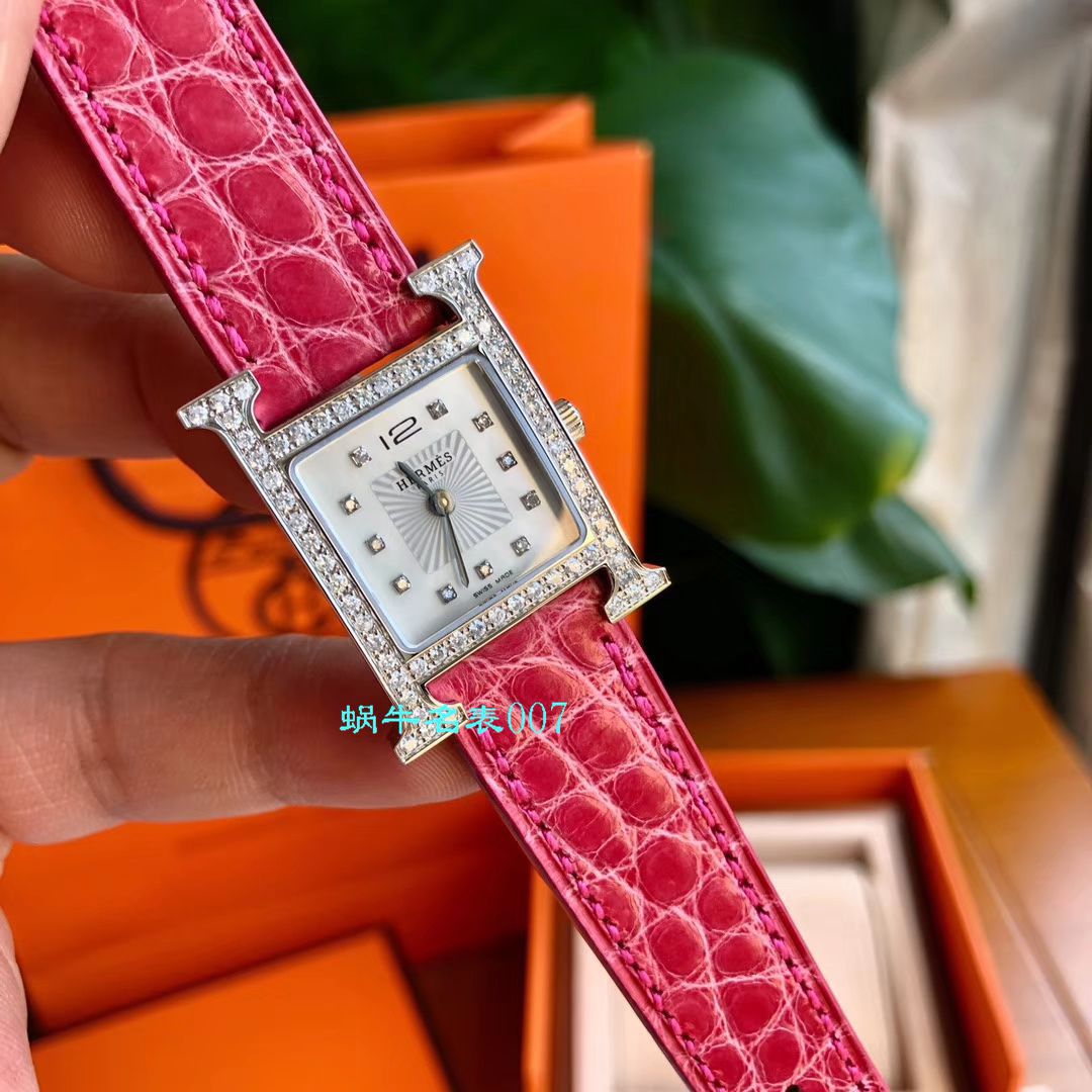 【高端 copy customized 真钻女表】Hermès爱马仕HEURE H系列W036819WW00，W036766WW00 wrist watch  / HermA01
