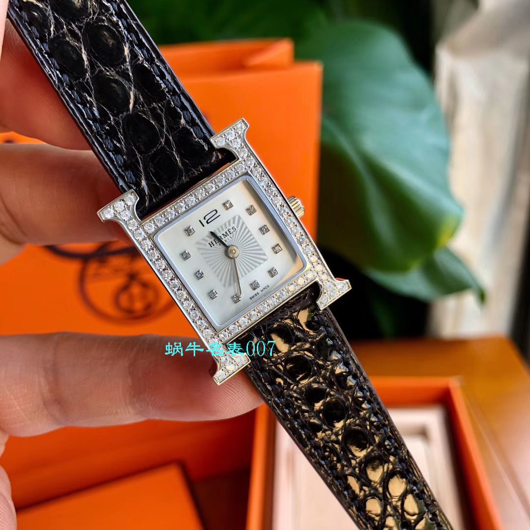 【高端 copy customized 真钻女表】Hermès爱马仕HEURE H系列W036819WW00，W036766WW00 wrist watch  / HermA01