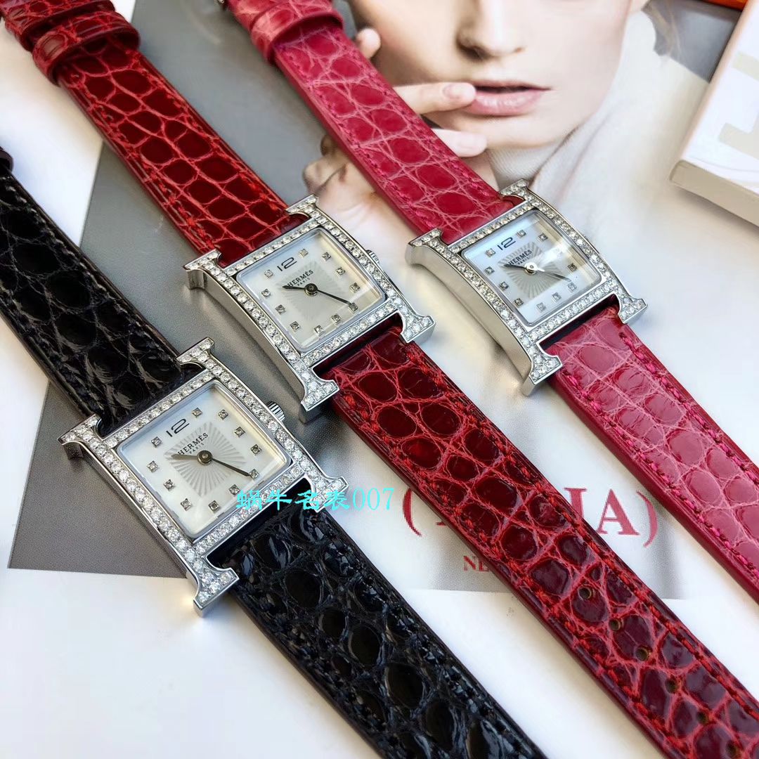 【高端 copy customized 真钻女表】Hermès爱马仕HEURE H系列W036819WW00，W036766WW00 wrist watch  / HermA01