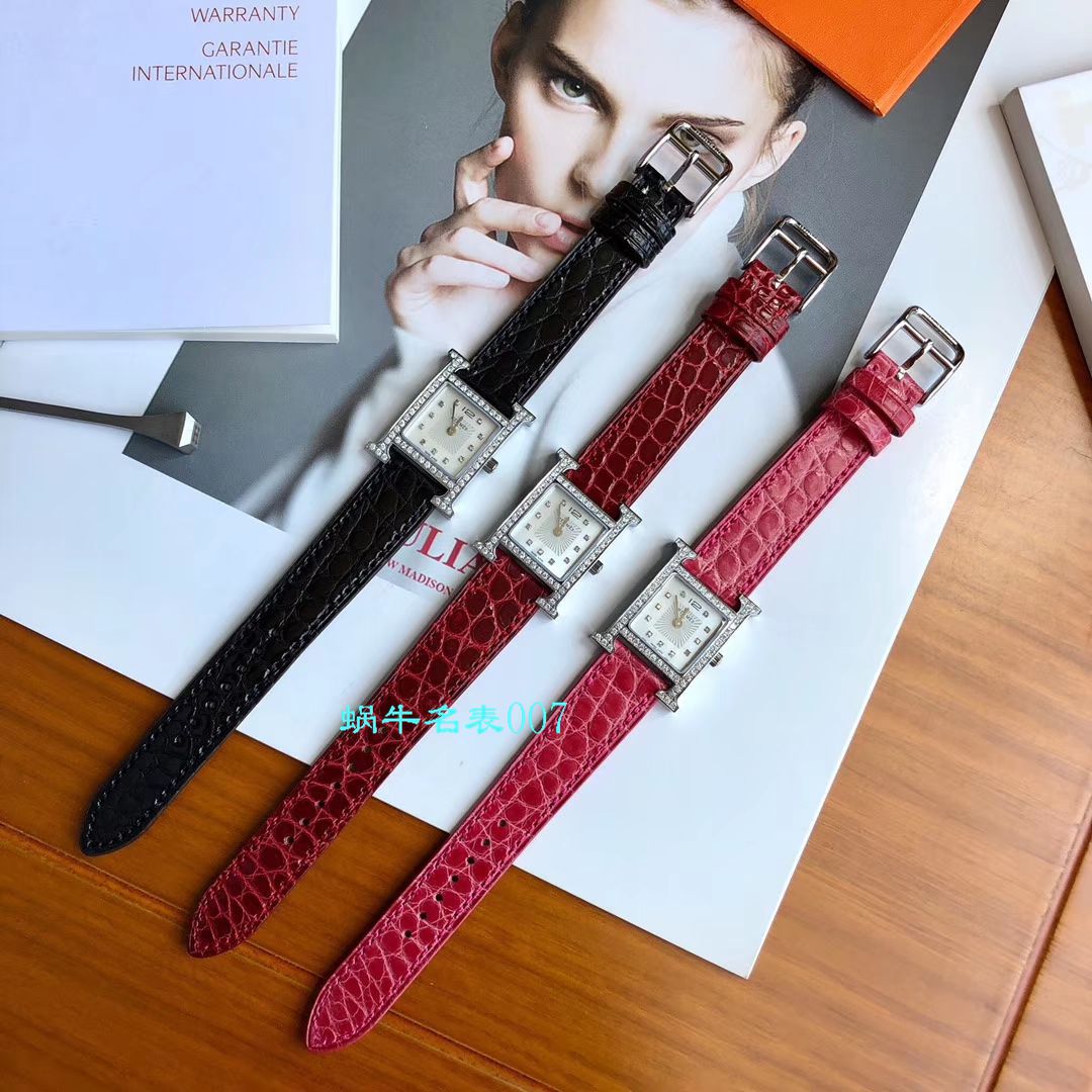 【高端 copy customized 真钻女表】Hermès爱马仕HEURE H系列W036819WW00，W036766WW00 wrist watch  / HermA01