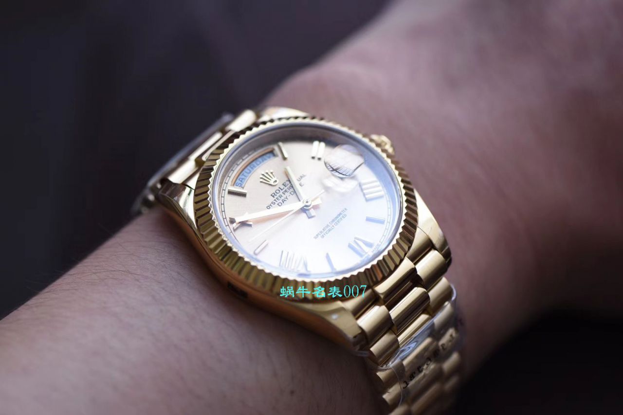 【EW Factory Rolex复刻高仿表】 Rolex  Day-Date 型系列218238-83218 香槟色表盘 wrist watch  / R382