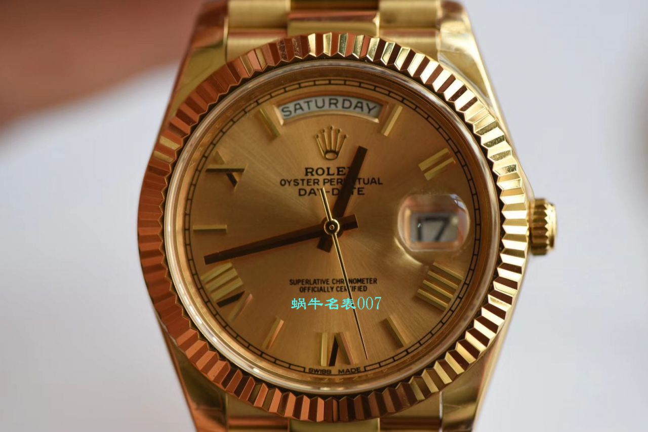 【EW Factory Rolex复刻高仿表】 Rolex  Day-Date 型系列218238-83218 香槟色表盘 wrist watch  / R382