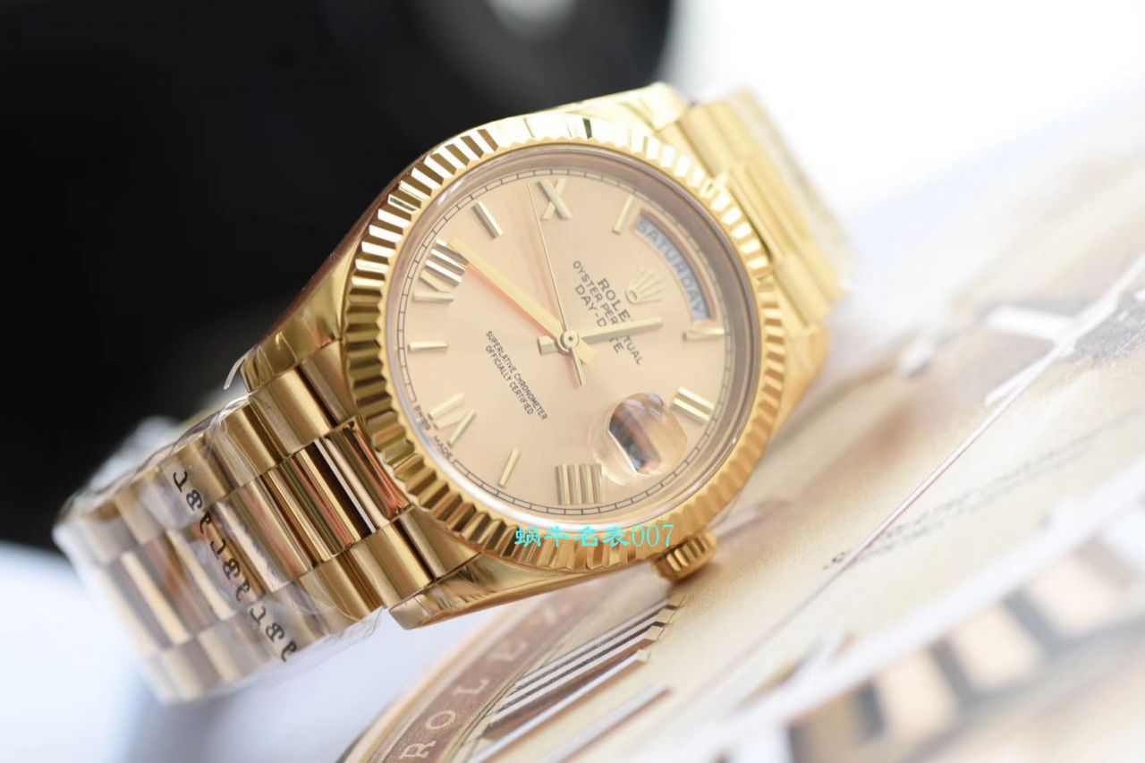 【EW Factory Rolex复刻高仿表】 Rolex  Day-Date 型系列218238-83218 香槟色表盘 wrist watch  / R382