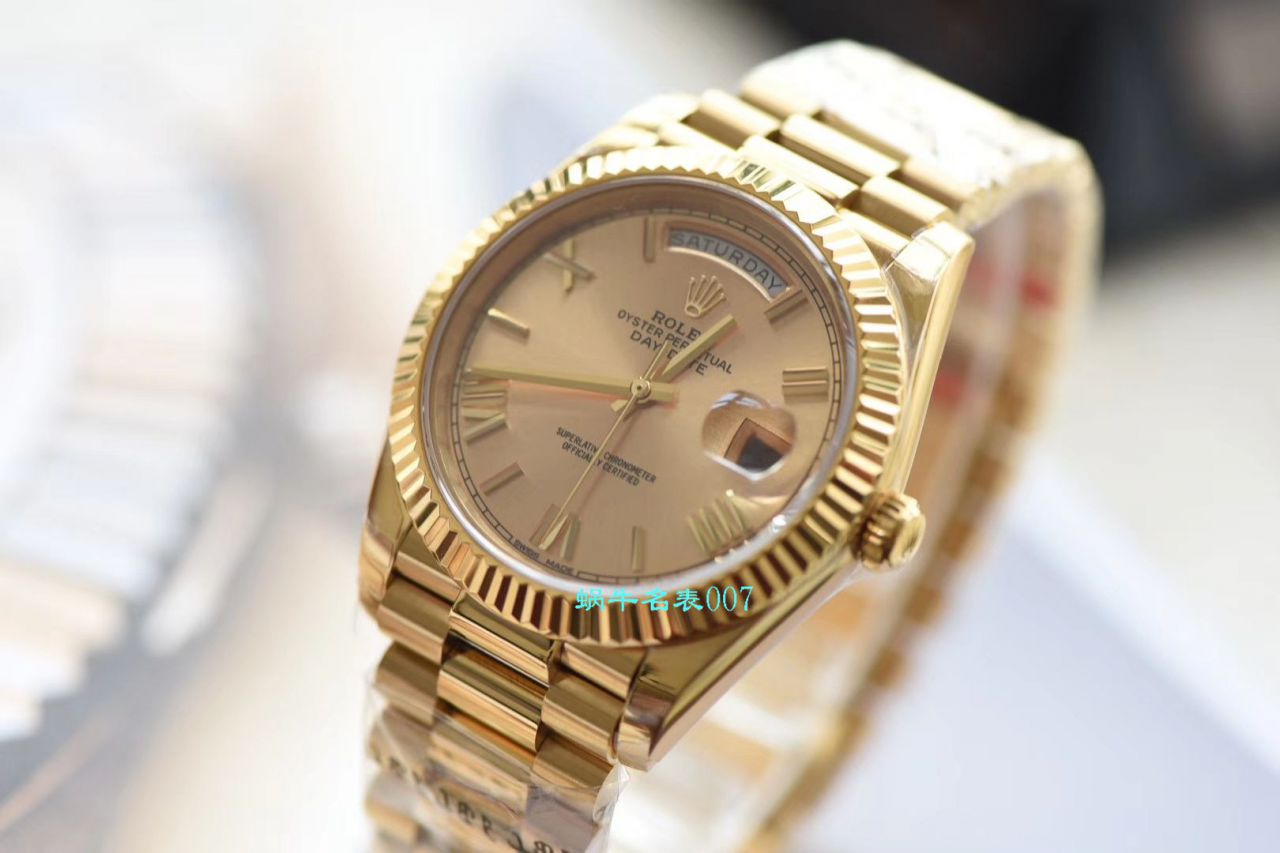 【EW Factory Rolex复刻高仿表】 Rolex  Day-Date 型系列218238-83218 香槟色表盘 wrist watch  / R382