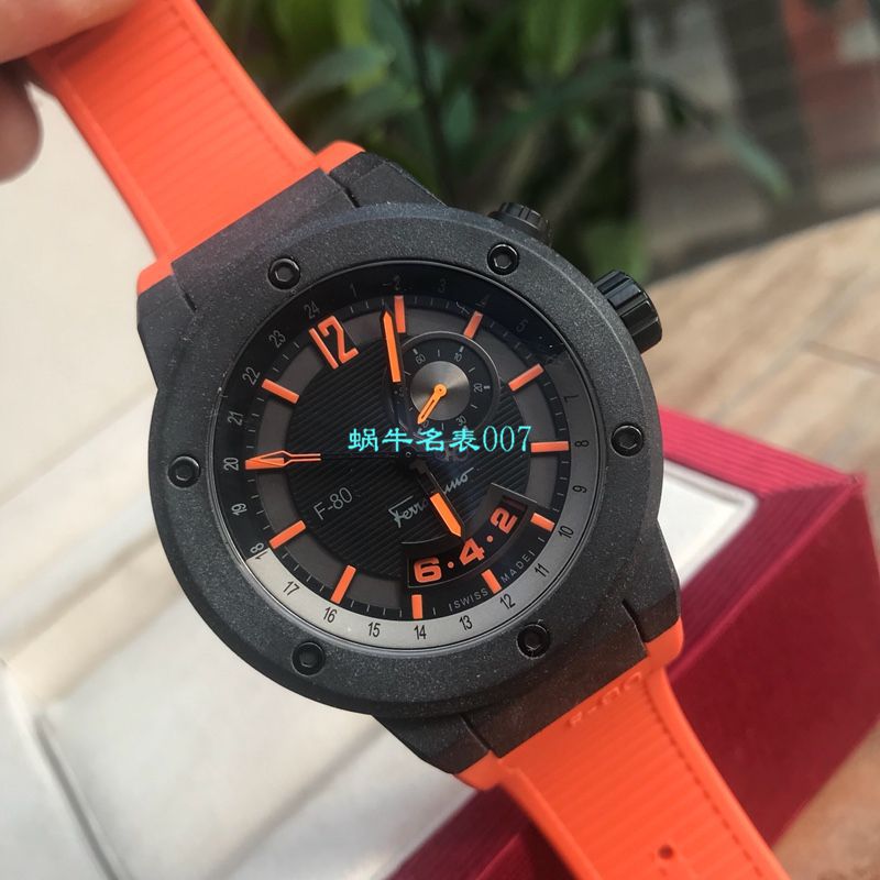 【渠道原单】菲拉格慕Ferragamo F-80系列碳素纤维男士 wrist watch  / FEL011