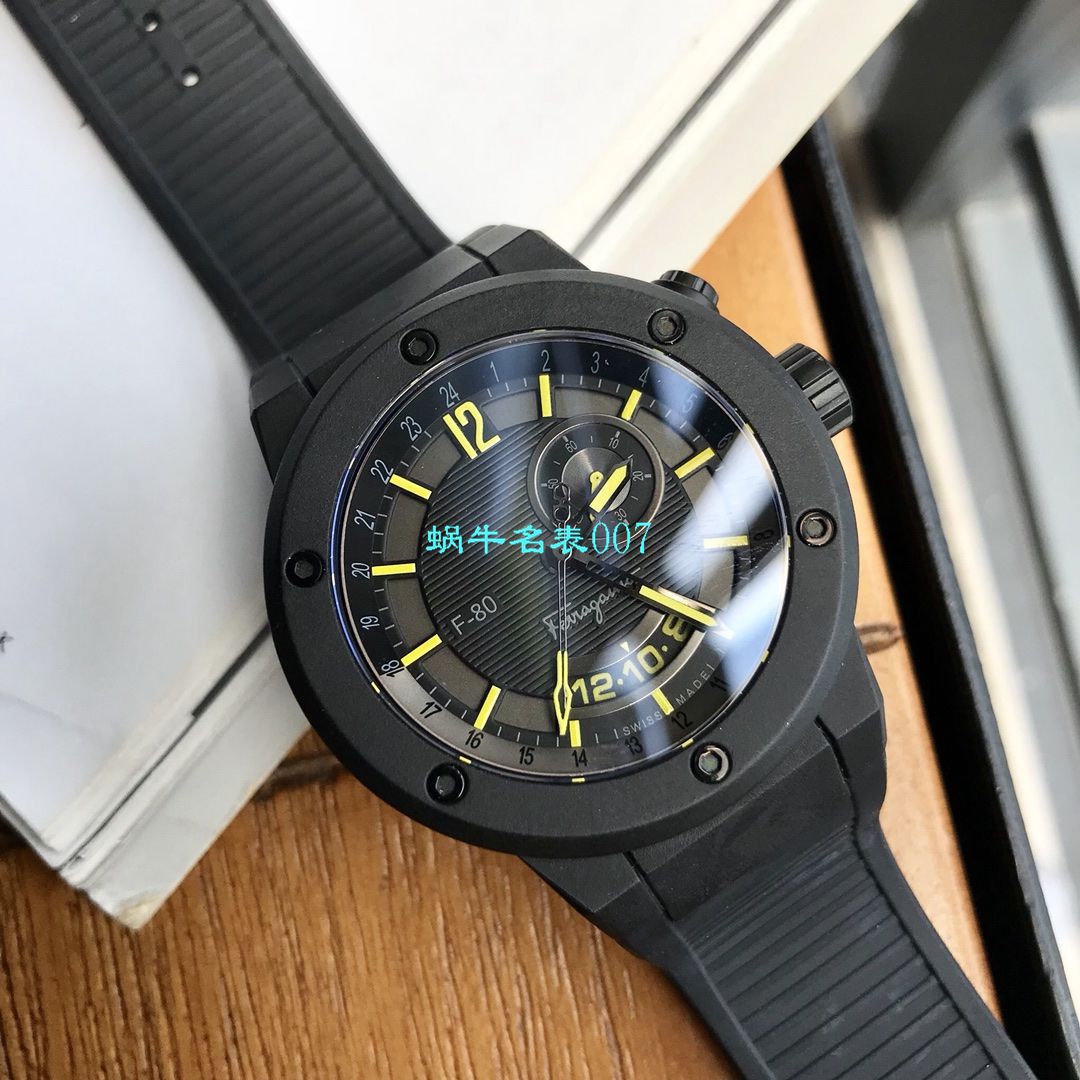 【渠道原单】菲拉格慕Ferragamo F-80系列碳素纤维男士 wrist watch  / FEL011