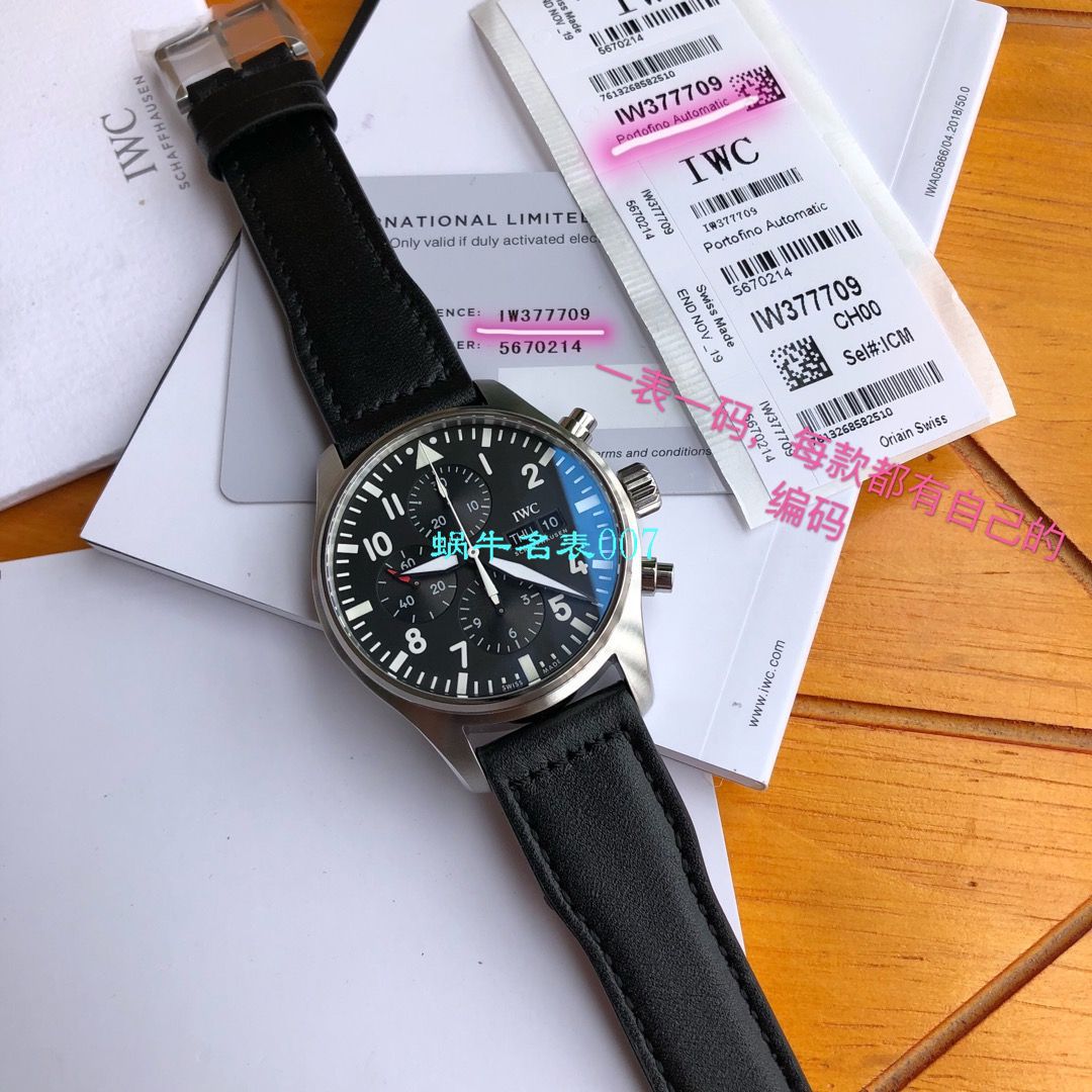 【独家评测视频渠道原单】IWC IWC 表飞行员系列IW377709 wrist watch  / WG503