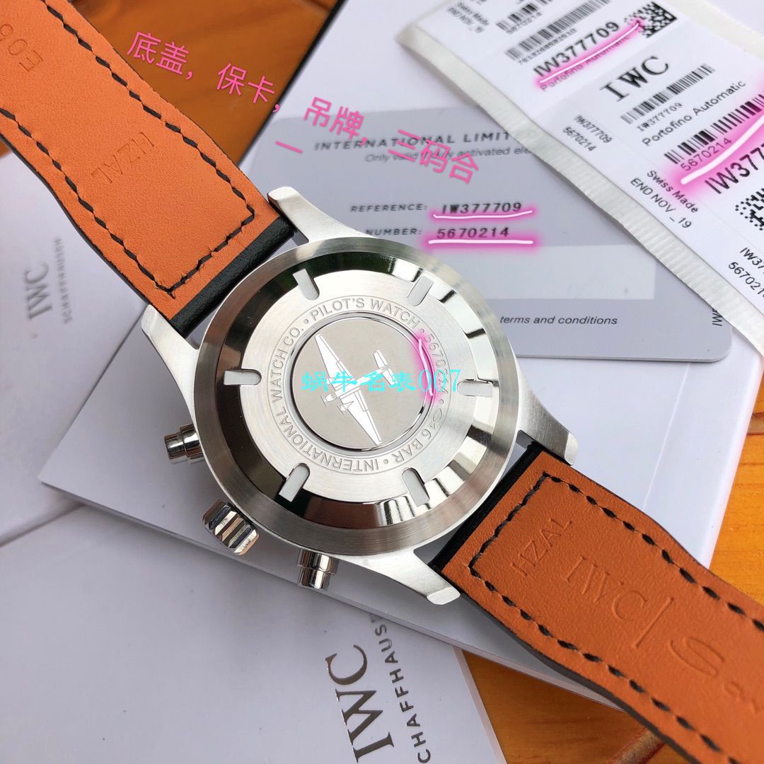 【独家评测视频渠道原单】IWC IWC 表飞行员系列IW377709 wrist watch  / WG503