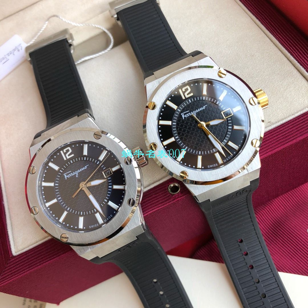 【渠道原单】菲拉格慕最新款计时石英男表这款类似AP的 watchcase 设计 / FEL013