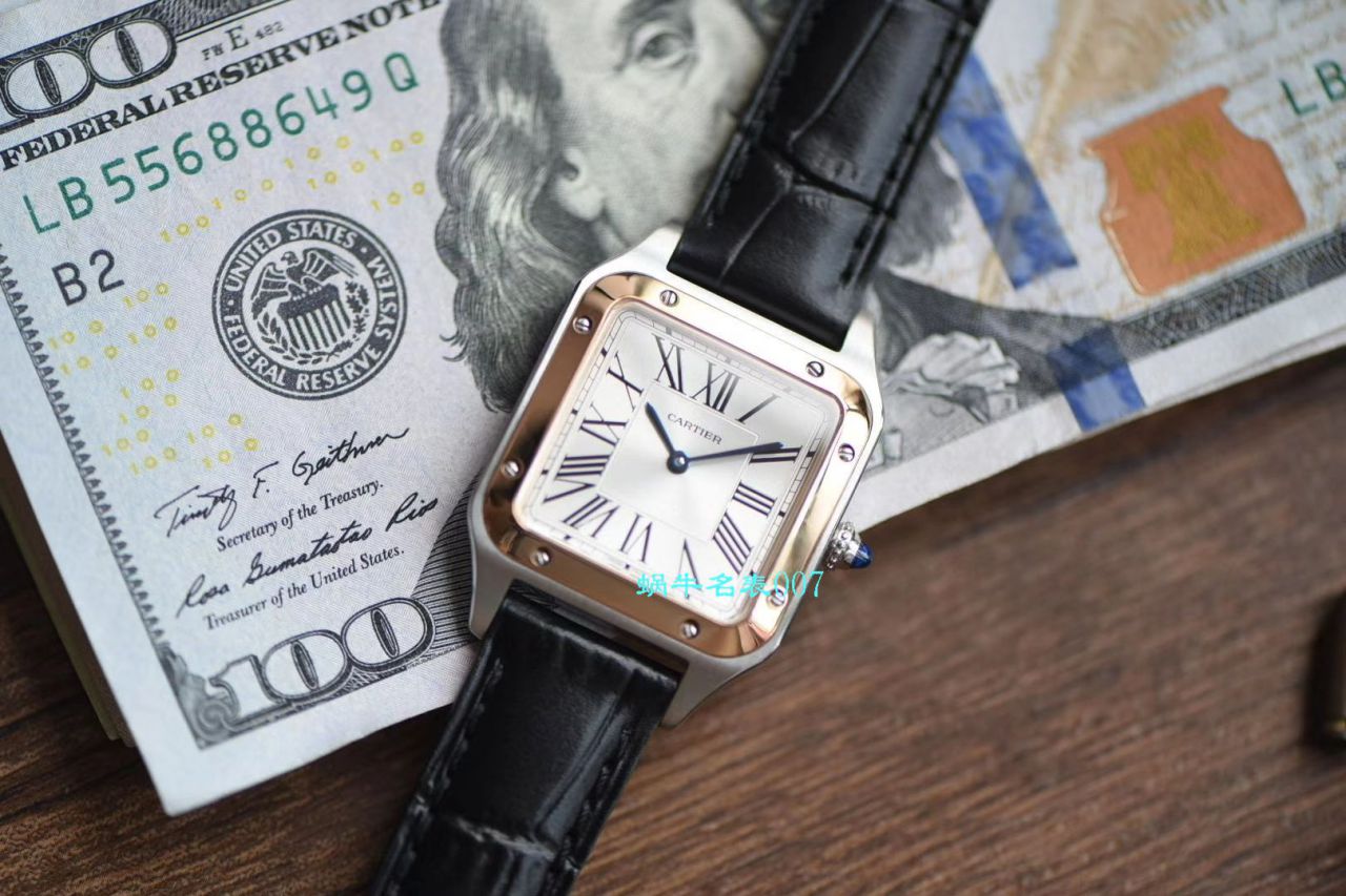 【XF Factory  Cartier  复刻高仿表】 Cartier   Santos 系列W2SA0012（小号） wrist watch 间玫 Santos 杜蒙 / K231