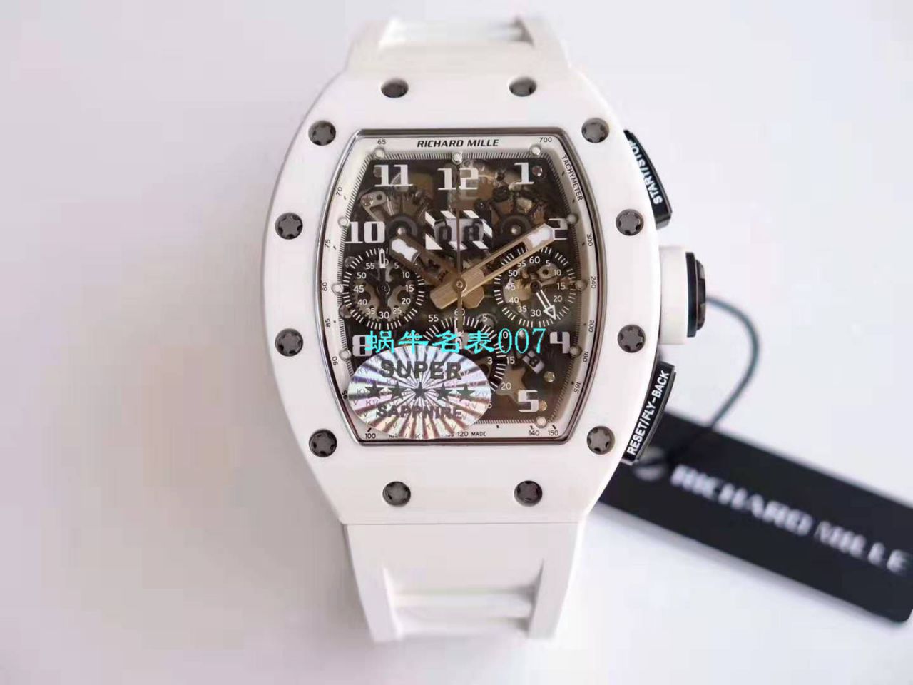 【 Video analysis KV Factory RICHARD MILLE复刻手表】 RICHARD MILLE 男士系列RM 011白色 Composite 限量款 wrist watch  / KVRM01199