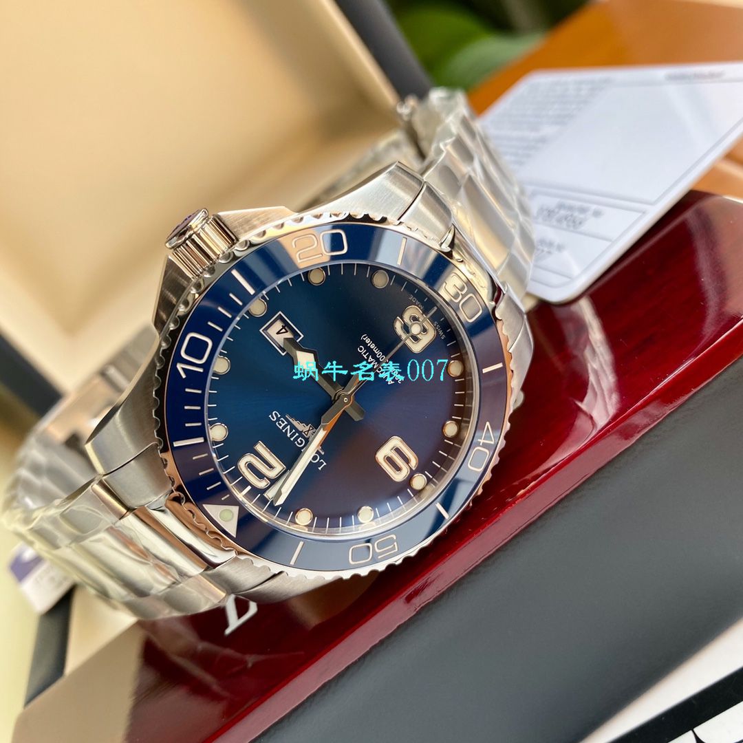【渠道原单】 Longines 康卡斯潜水系列L3.742.4.96.6 wrist watch  / L117
