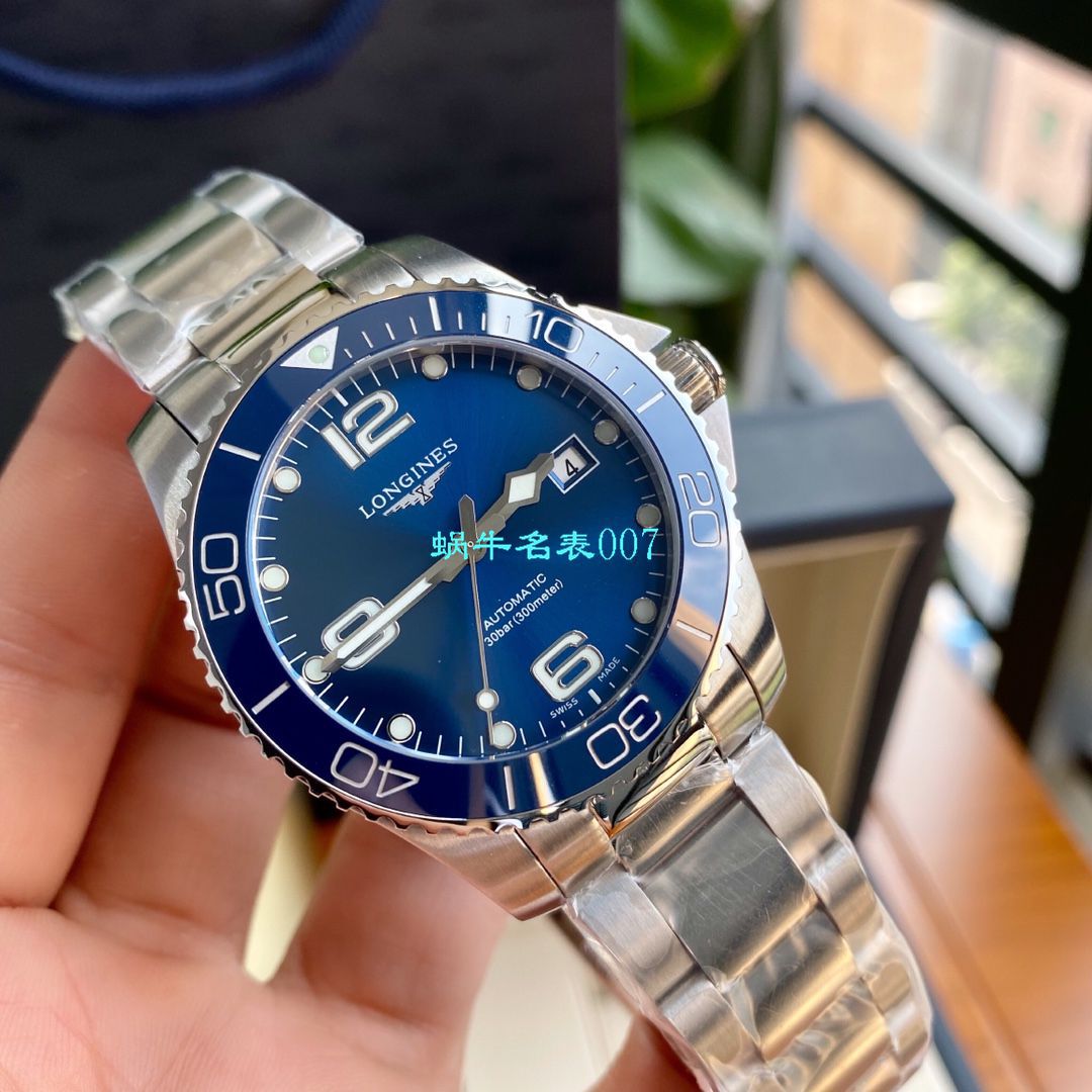 【渠道原单】 Longines 康卡斯潜水系列L3.742.4.96.6 wrist watch  / L117