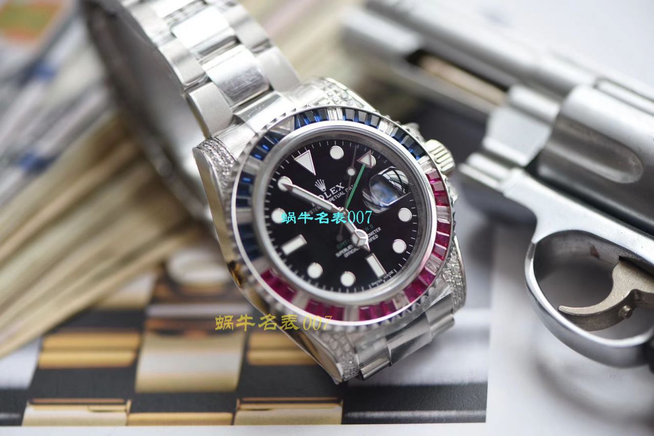 【LF Factory Rolex top 复刻高仿手表】 Rolex  GMT MASTER II系列镶钻116758 SAru-78208,116759 SAru-78209 wrist watch  / R389