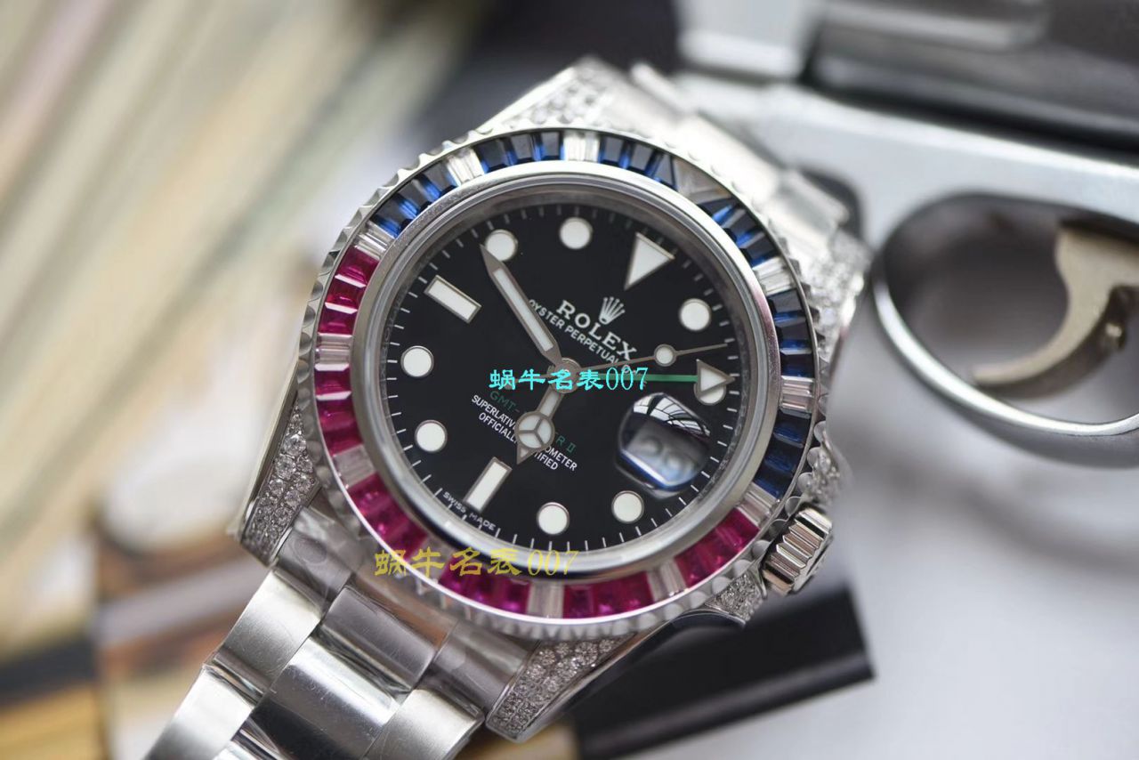 【LF Factory Rolex top 复刻高仿手表】 Rolex  GMT MASTER II系列镶钻116758 SAru-78208,116759 SAru-78209 wrist watch  / R389