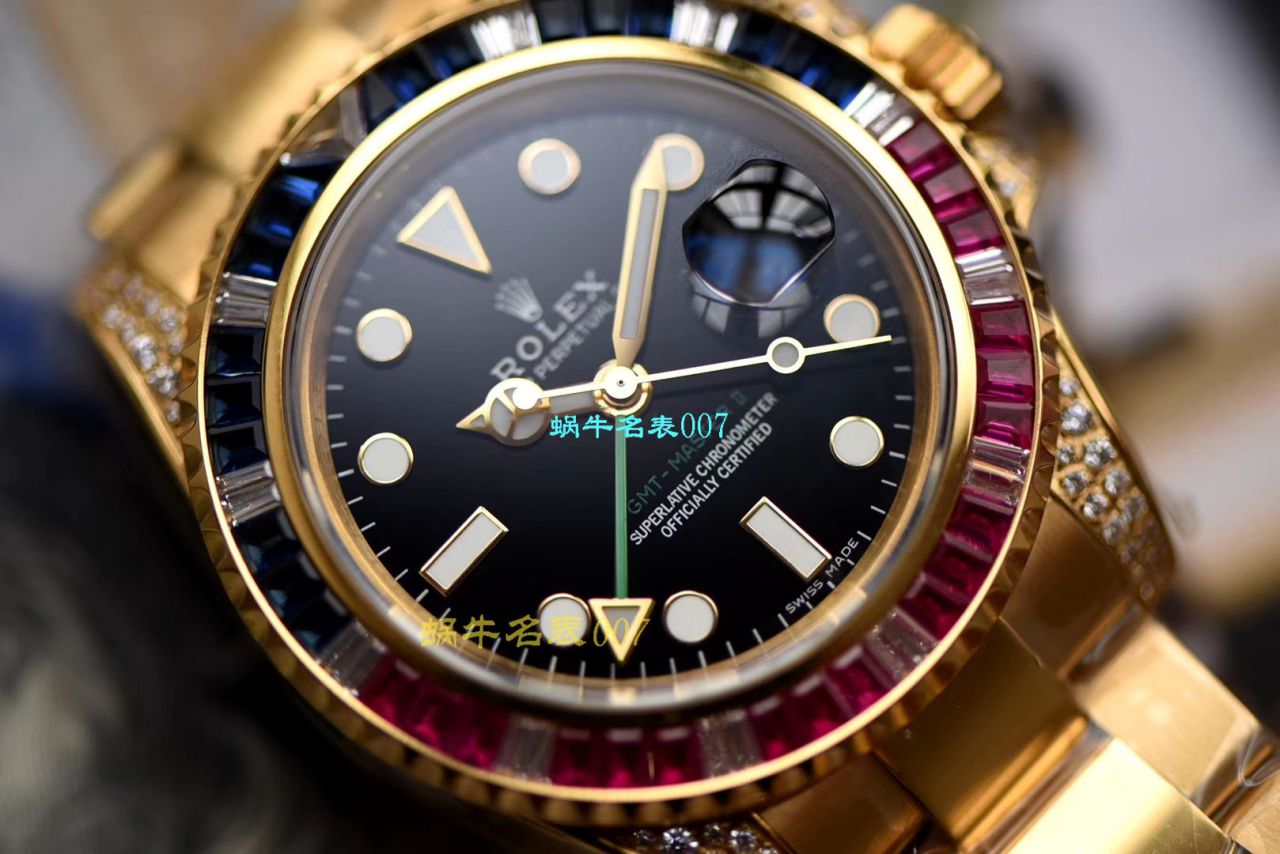 【LF Factory Rolex top 复刻高仿手表】 Rolex  GMT MASTER II系列镶钻116758 SAru-78208,116759 SAru-78209 wrist watch  / R389