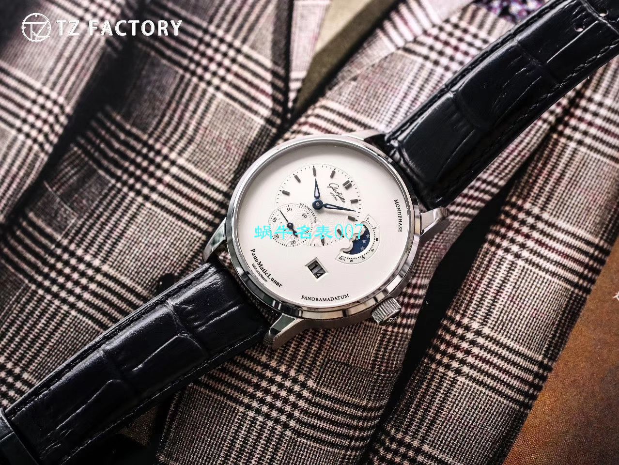 【TZ Factory Glashütte Original复刻高仿表】glashuette original原创偏心系列1-90-02-42-32-05 wrist watch  / GLA053