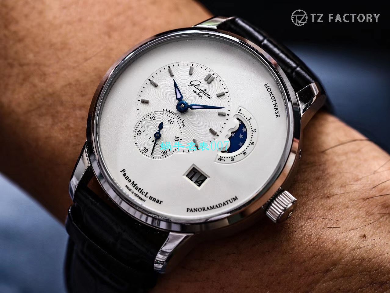 【TZ Factory Glashütte Original复刻高仿表】glashuette original原创偏心系列1-90-02-42-32-05 wrist watch  / GLA053