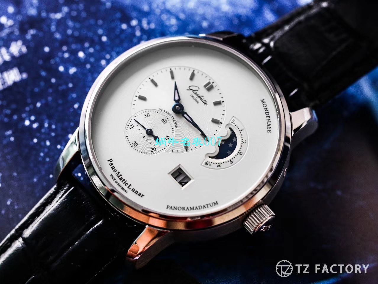 【TZ Factory Glashütte Original复刻高仿表】glashuette original原创偏心系列1-90-02-42-32-05 wrist watch  / GLA053