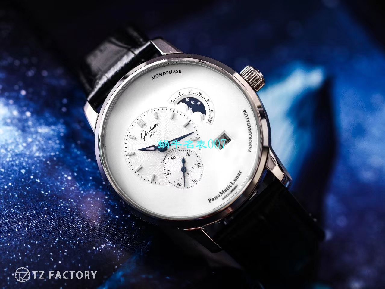 【TZ Factory Glashütte Original复刻高仿表】glashuette original原创偏心系列1-90-02-42-32-05 wrist watch  / GLA053