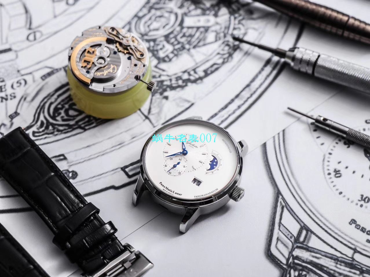 【TZ Factory Glashütte Original复刻高仿表】glashuette original原创偏心系列1-90-02-42-32-05 wrist watch  / GLA053