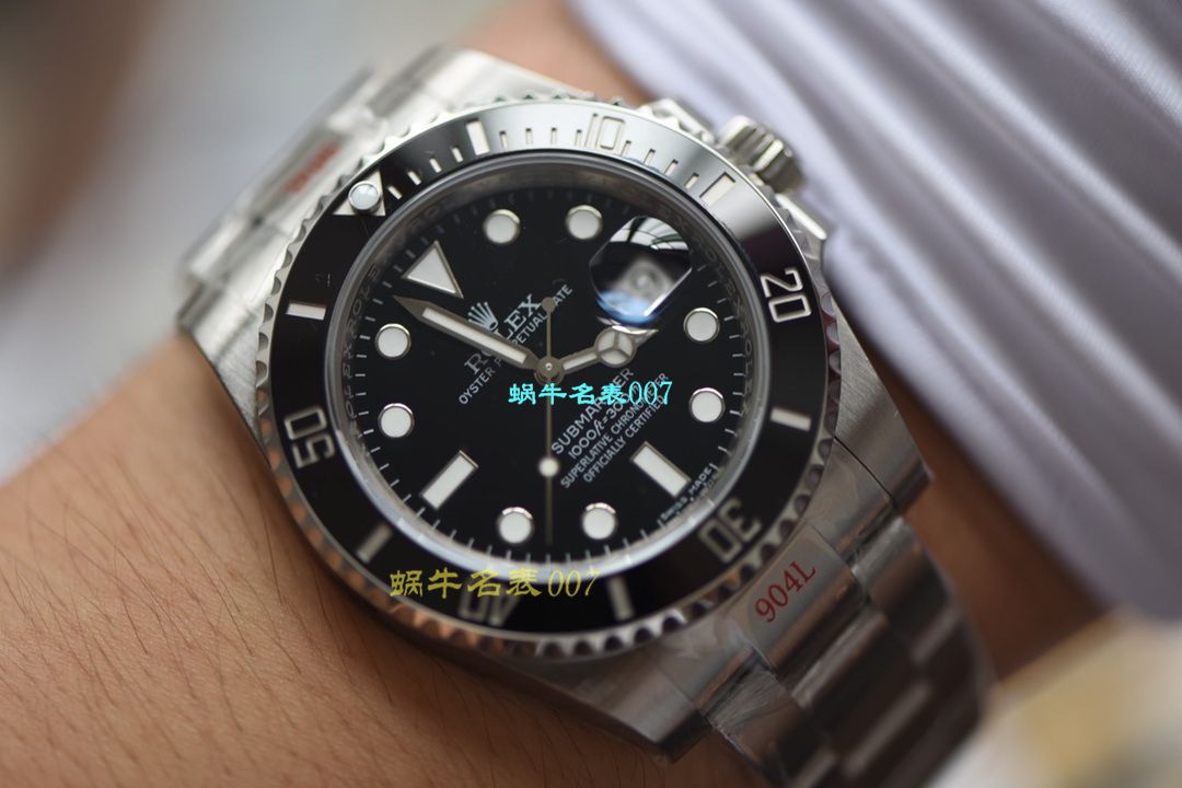 【 Video analysis N Factory V10版本Rolex Submariner 高仿表】 Rolex  Submariner 型系列116610LN-97200黑盘 wrist watch  / R391