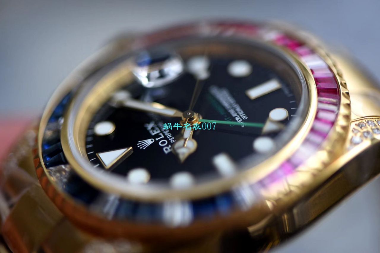 【LF Factory 一比一超A高仿手表】 Rolex  GMT MASTER II彩虹钻系列116758 SAru-78208 wrist watch  / R393