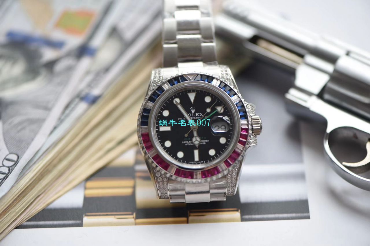 【LF Factory Rolex复刻高仿表土豪版彩虹钻】 Rolex  GMT MASTER II系列116759 SAru-78209 wrist watch  / R396