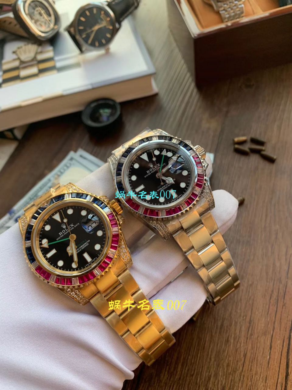 【LF Factory 一比一超A高仿手表】 Rolex  GMT MASTER II彩虹钻系列116758 SAru-78208 wrist watch  / R393