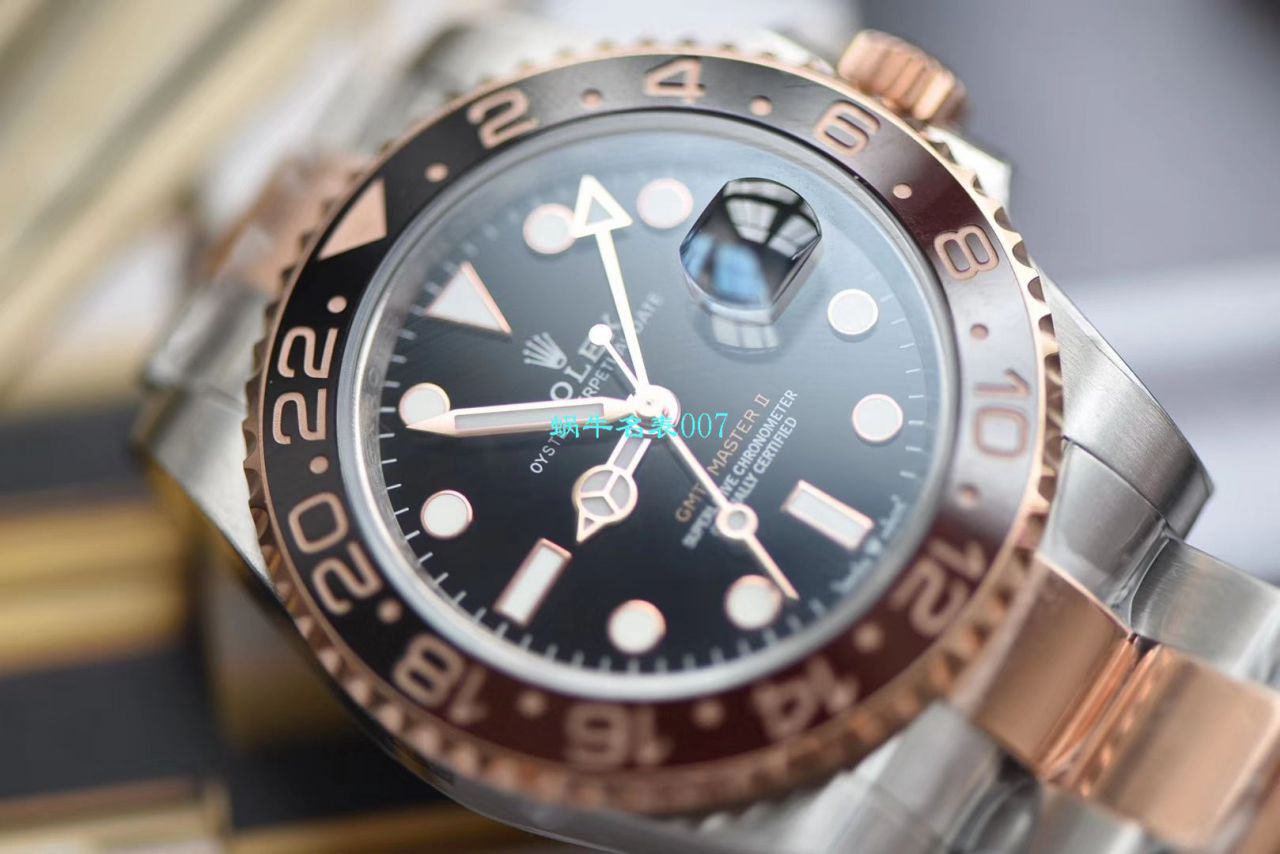 【LF Factory Rolex间金沙士圈复刻高仿表】 Rolex  GMT MASTER II系列m126711chnr-0002 wrist watch  / R396