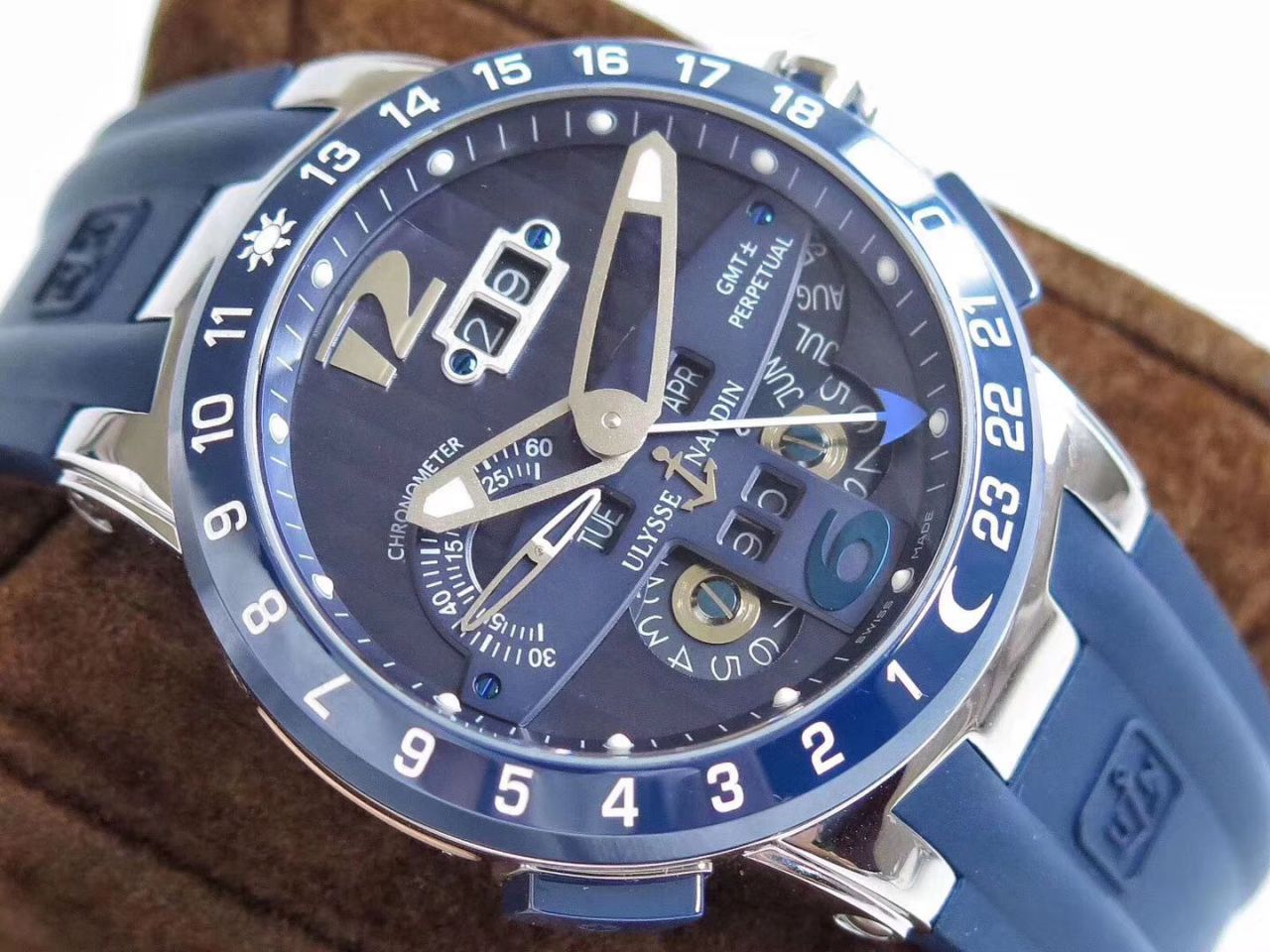 【 Video analysis TWA Factory Ulysse Nardin复刻高仿表】 Ulysse Nardin 表复杂功能系列320-00/BQ wrist watch  / YD016