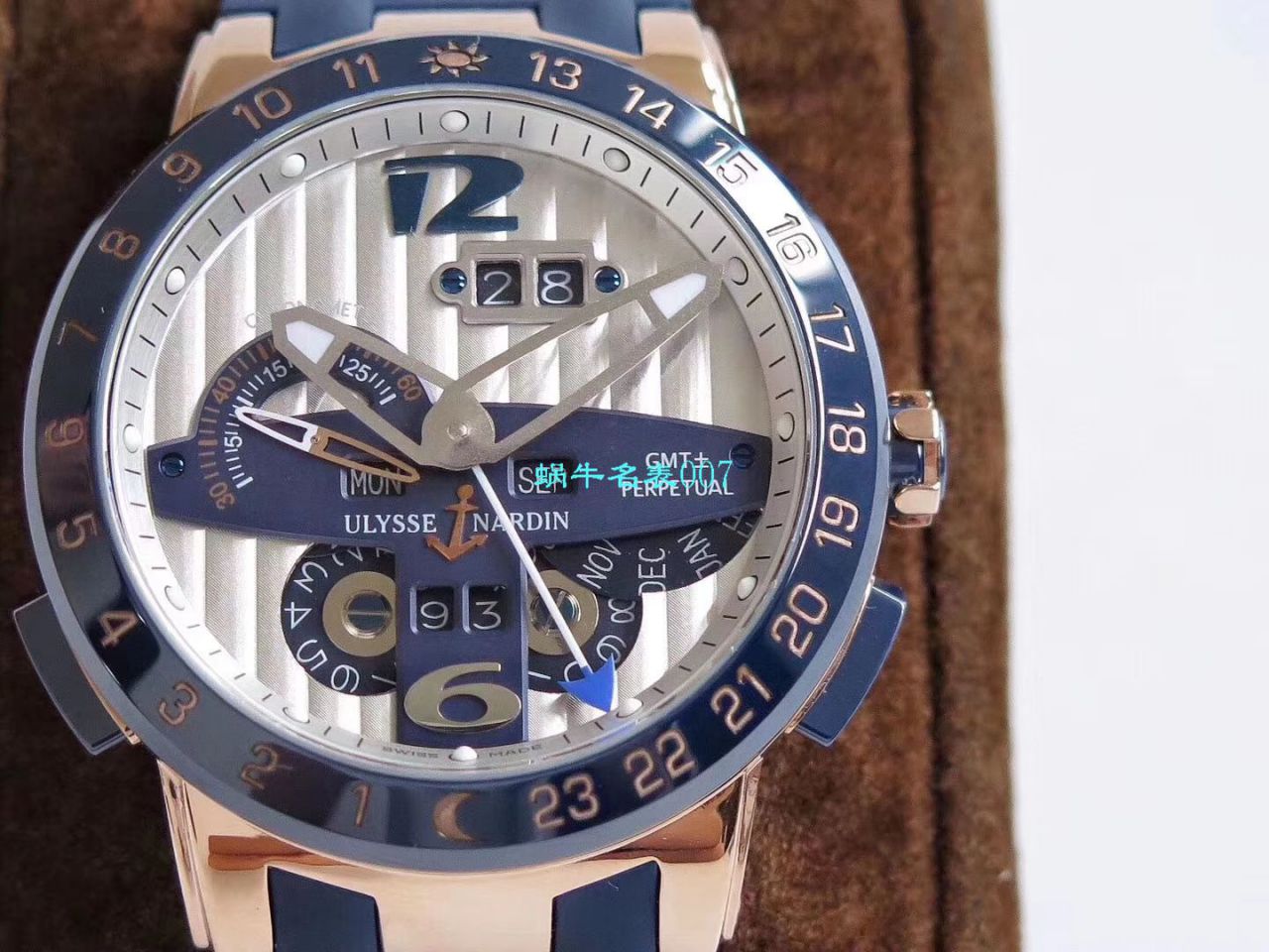 【Ulysse Nardin复刻高仿手表】TWA Factory  Ulysse Nardin 复杂功能系列326-00-3 wrist watch  / YD020