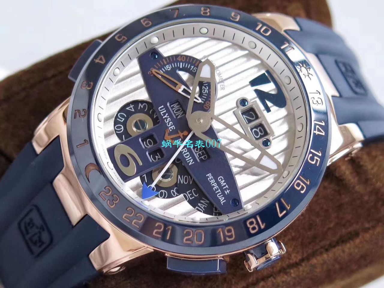 【Ulysse Nardin复刻高仿手表】TWA Factory  Ulysse Nardin 复杂功能系列326-00-3 wrist watch  / YD020