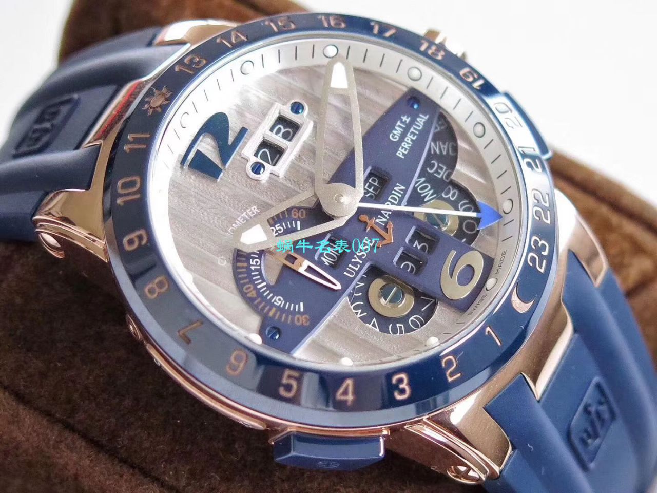 【Ulysse Nardin复刻高仿手表】TWA Factory  Ulysse Nardin 复杂功能系列326-00-3 wrist watch  / YD020