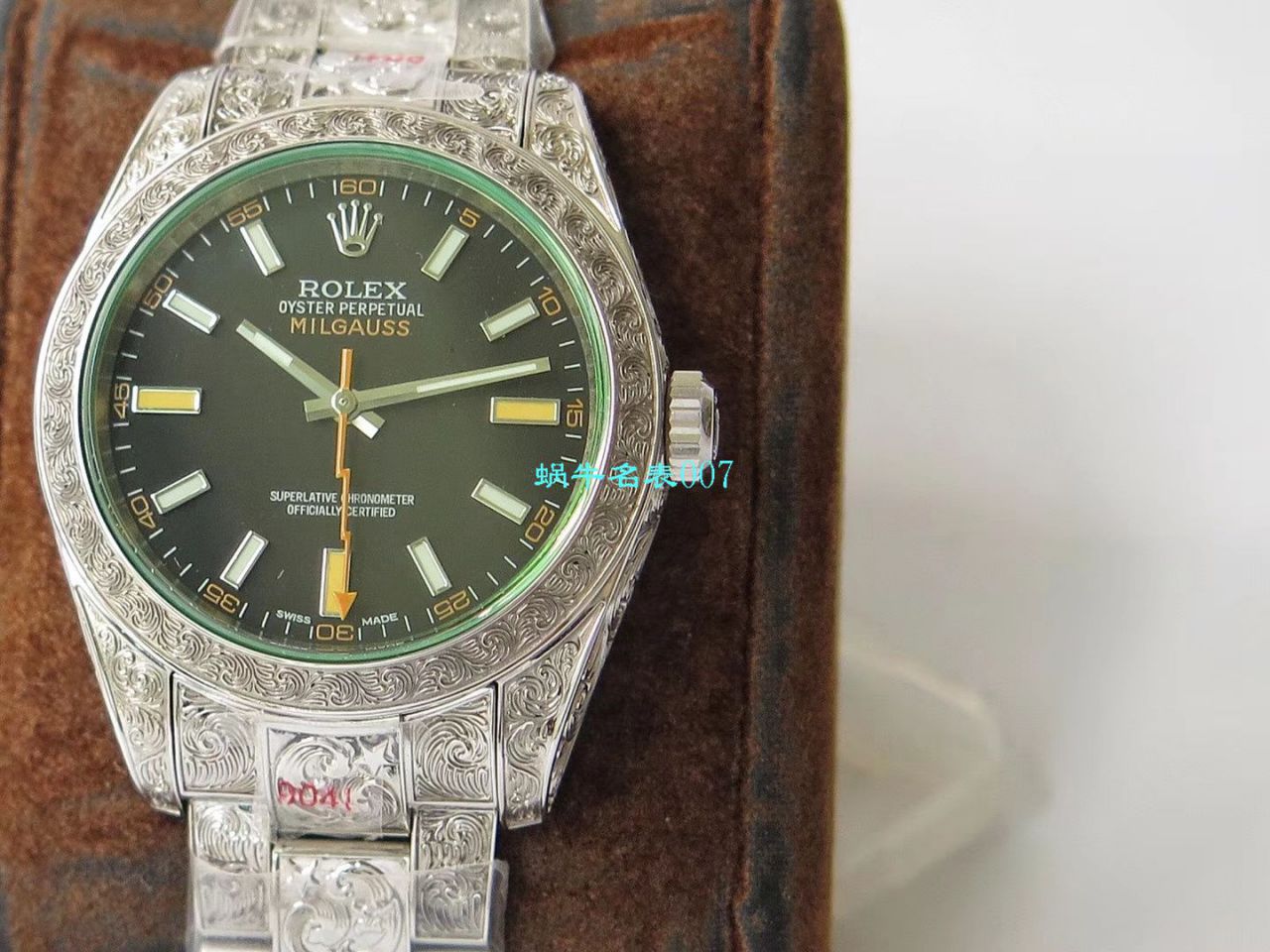 DJ创新之作，以 Rolex Milgauss为雏形配合业内最顶尖的篆刻手艺，ROLEX Milgauss雕花纹身 wrist watch  / R501