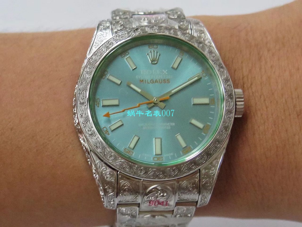 DJ创新之作，以 Rolex Milgauss为雏形配合业内最顶尖的篆刻手艺，ROLEX Milgauss雕花纹身 wrist watch  / R501