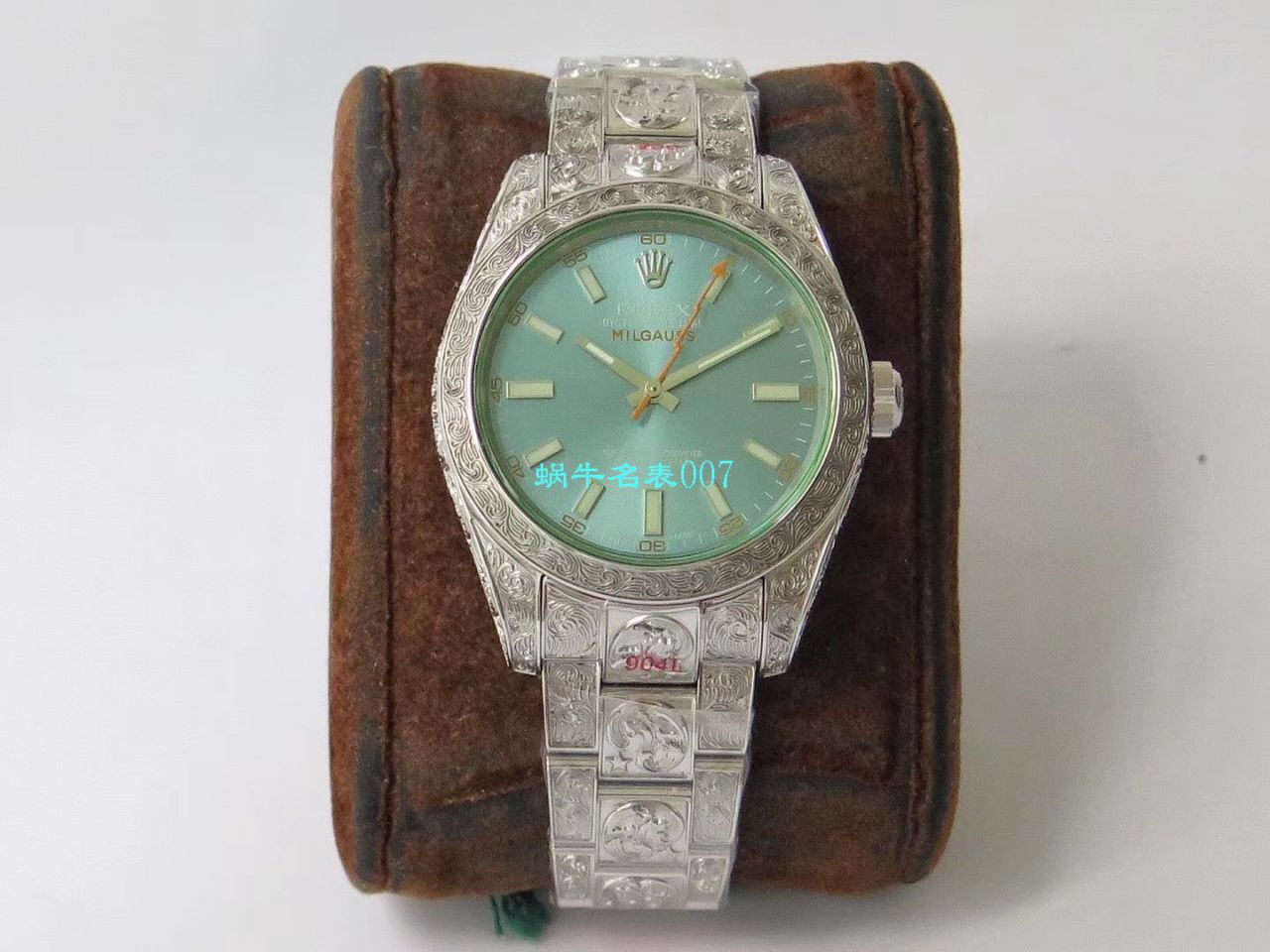 DJ创新之作，以 Rolex Milgauss为雏形配合业内最顶尖的篆刻手艺，ROLEX Milgauss雕花纹身 wrist watch  / R501