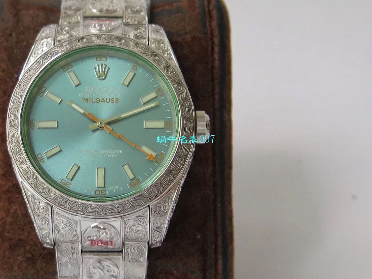 DJ创新之作，以 Rolex Milgauss为雏形配合业内最顶尖的篆刻手艺，ROLEX Milgauss雕花纹身 wrist watch  / R501