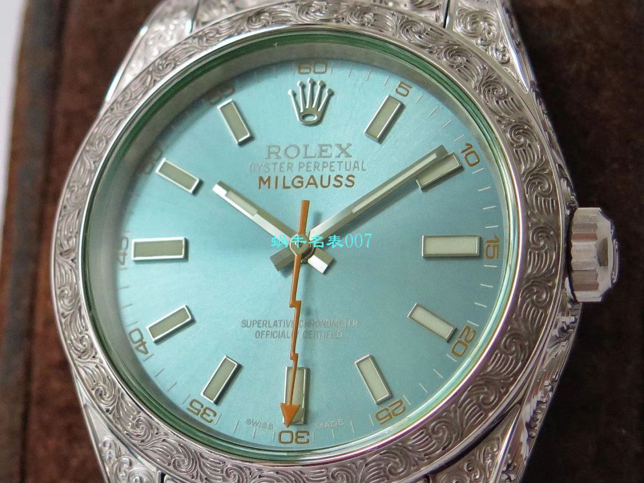 DJ创新之作，以 Rolex Milgauss为雏形配合业内最顶尖的篆刻手艺，ROLEX Milgauss雕花纹身 wrist watch  / R501