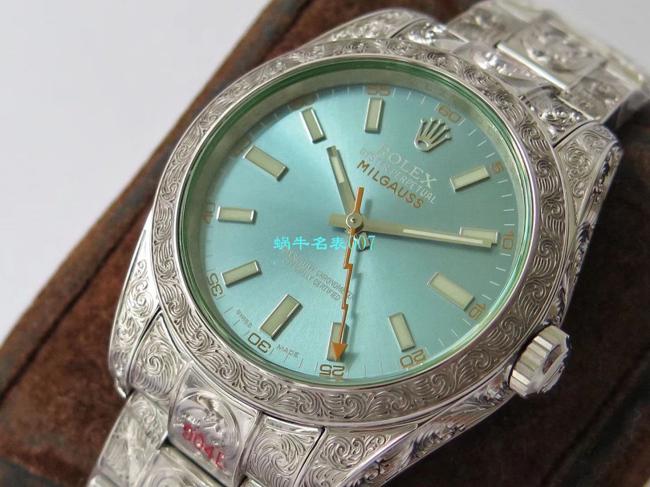 DJ创新之作，以 Rolex Milgauss为雏形配合业内最顶尖的篆刻手艺，ROLEX Milgauss雕花纹身 wrist watch  / R501
