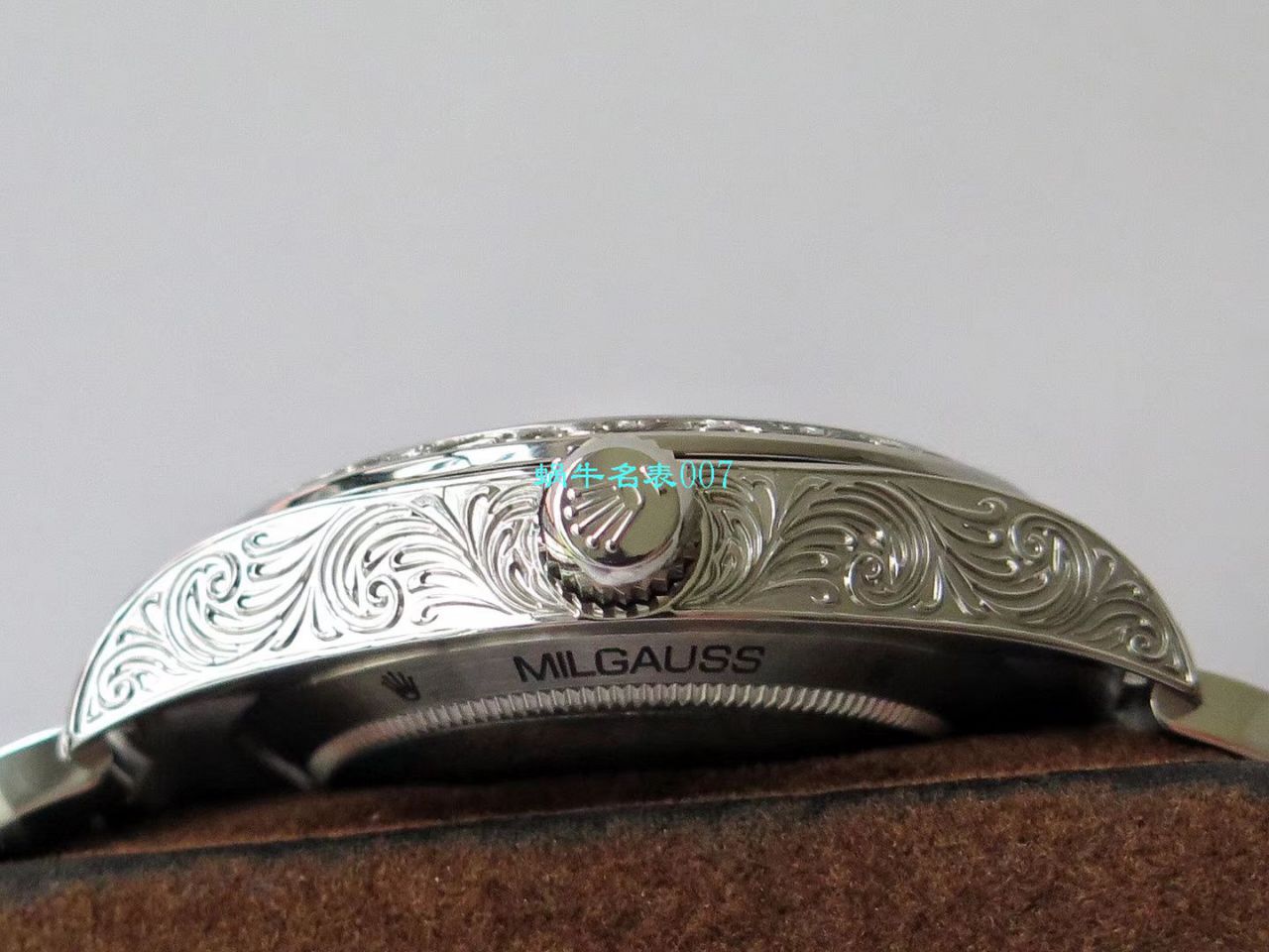 DJ创新之作，以 Rolex Milgauss为雏形配合业内最顶尖的篆刻手艺，ROLEX Milgauss雕花纹身 wrist watch  / R501
