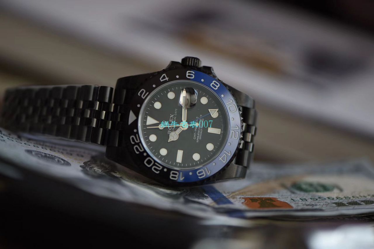 【LF Factory  top 复刻高仿手表】Batman copy customized 版 Rolex  GMT MASTER Rolex GMT-Master II M126710blnr-0002 / R502