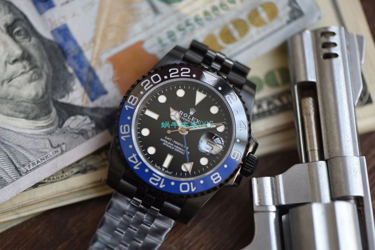 【LF Factory  top 复刻高仿手表】Batman copy customized 版 Rolex  GMT MASTER Rolex GMT-Master II M126710blnr-0002 / R502