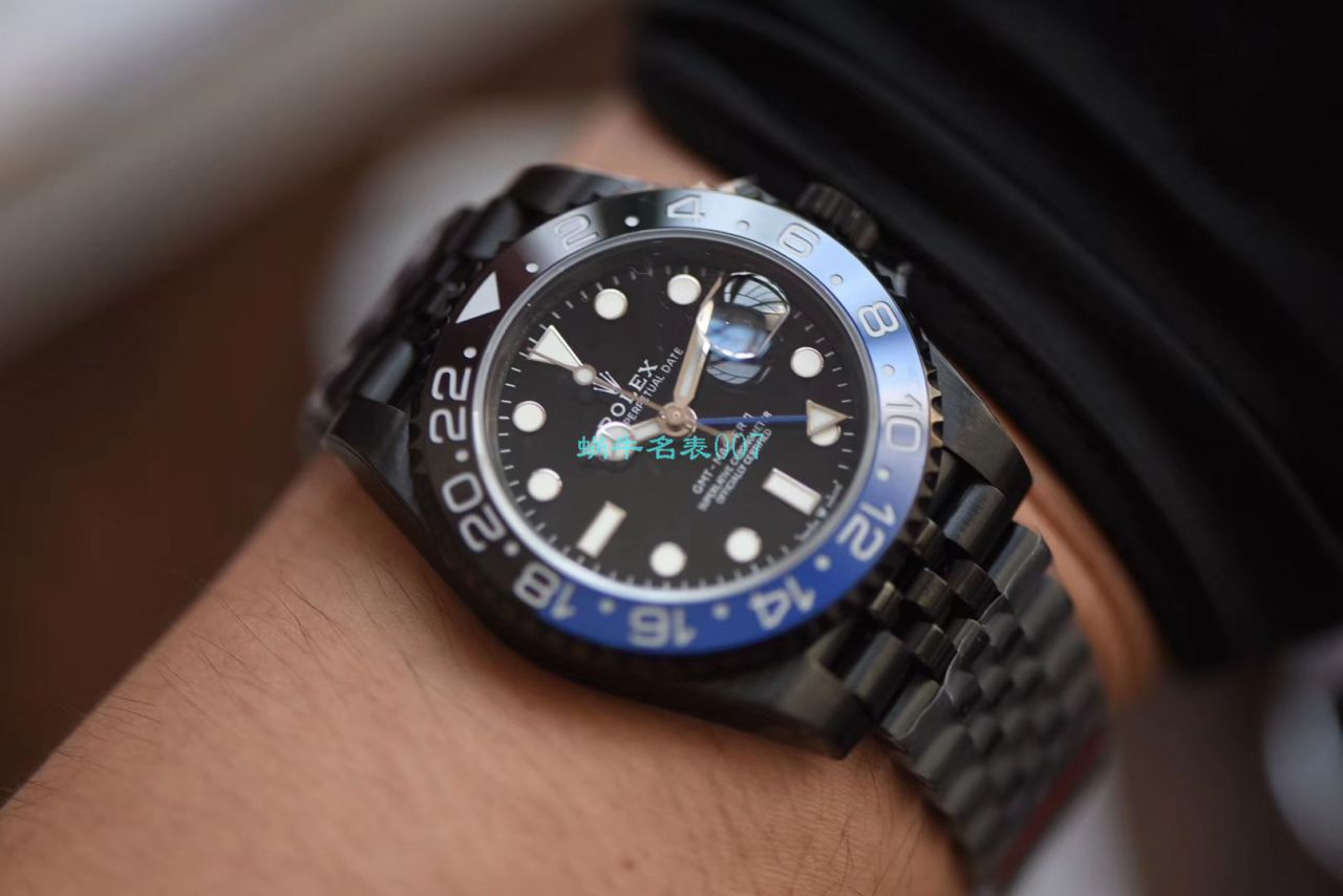 【LF Factory  top 复刻高仿手表】Batman copy customized 版 Rolex  GMT MASTER Rolex GMT-Master II M126710blnr-0002 / R502