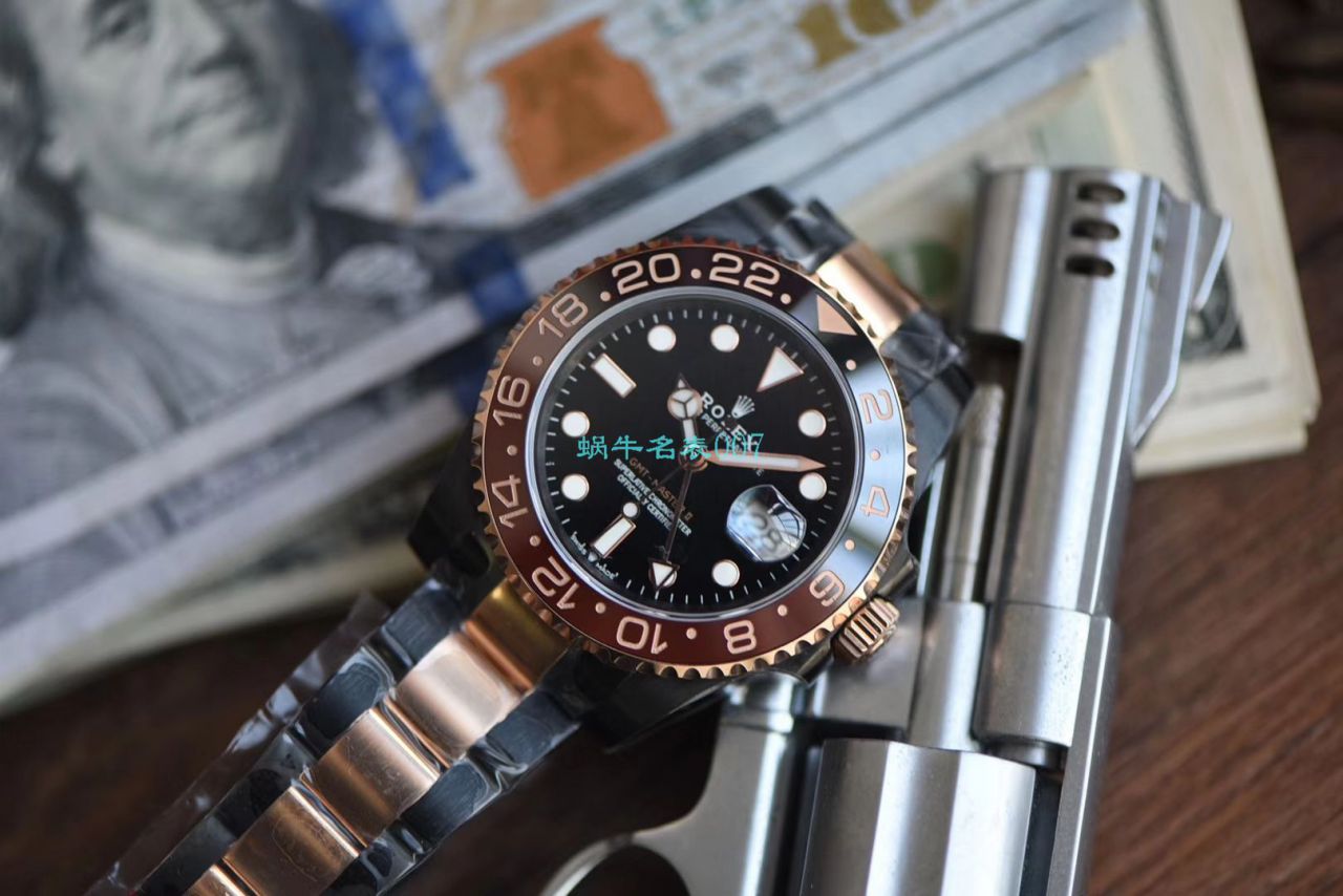 【LF Factory 一比一超A高仿手表】Batman特别全黑版 Rolex  GMT MASTER GMT沙士圈Rolex GMT-Master II M126711chnr-0002 / R503