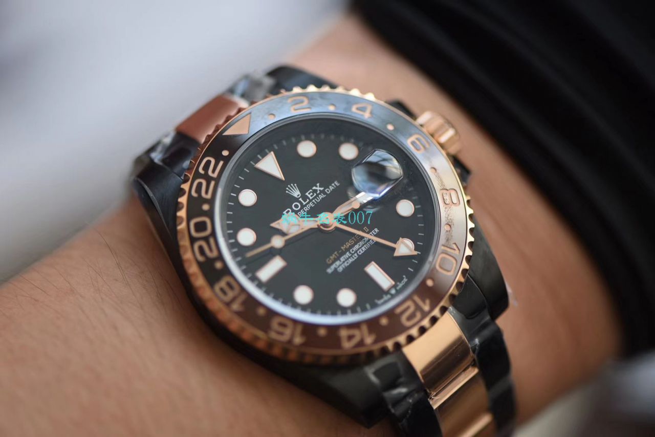 【LF Factory 超A高精手表】Batman copy customized 版 Rolex  GMT MASTER 可乐圈Rolex GMT-Master II 126710BLRO-0001 / R506