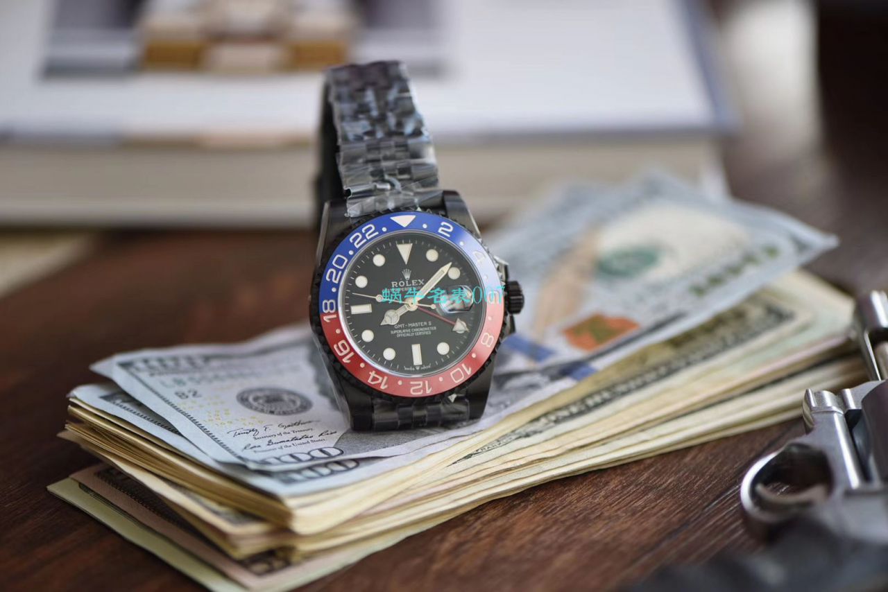 【LF Factory 超A高精手表】Batman copy customized 版 Rolex  GMT MASTER 可乐圈Rolex GMT-Master II 126710BLRO-0001 / R506