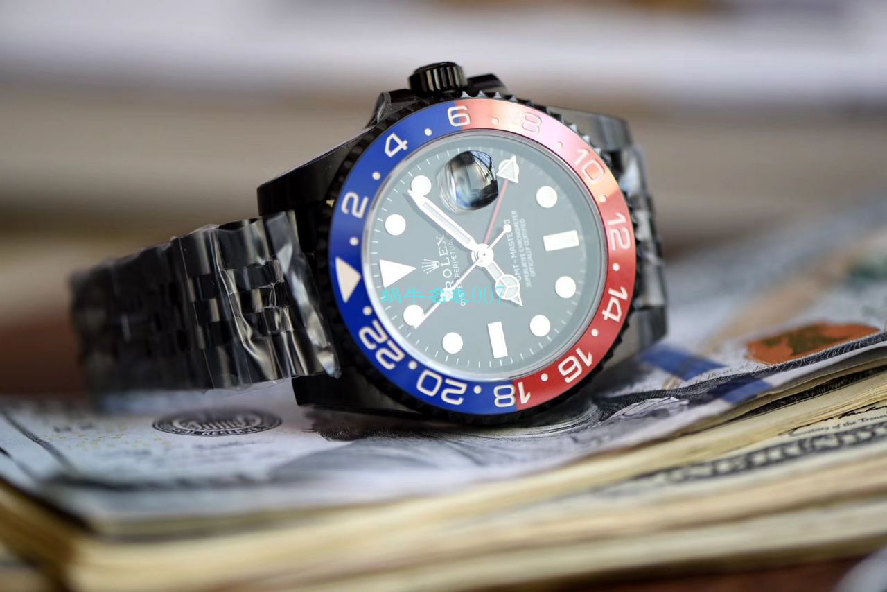【LF Factory 超A高精手表】Batman copy customized 版 Rolex  GMT MASTER 可乐圈Rolex GMT-Master II 126710BLRO-0001 / R506