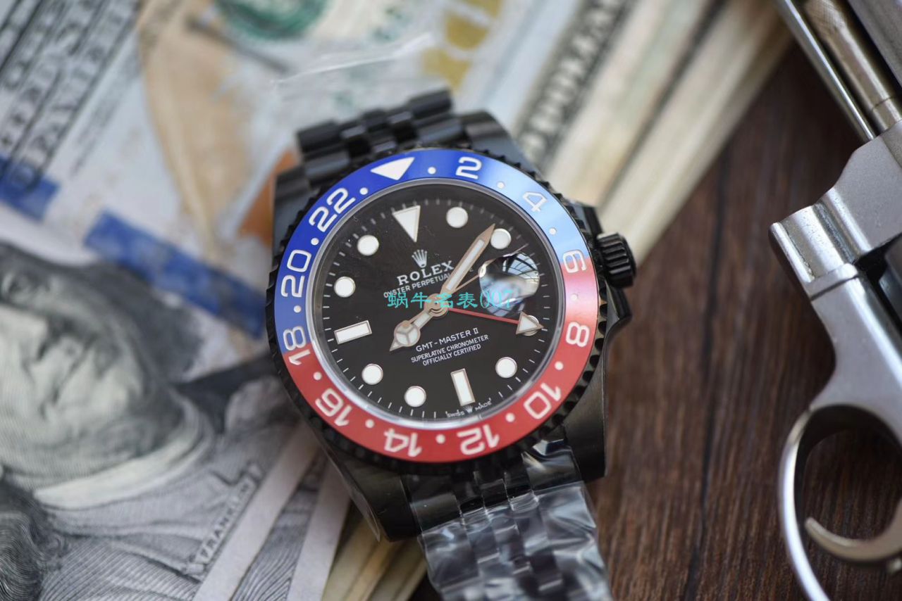 【LF Factory 超A高精手表】Batman copy customized 版 Rolex  GMT MASTER 可乐圈Rolex GMT-Master II 126710BLRO-0001 / R506