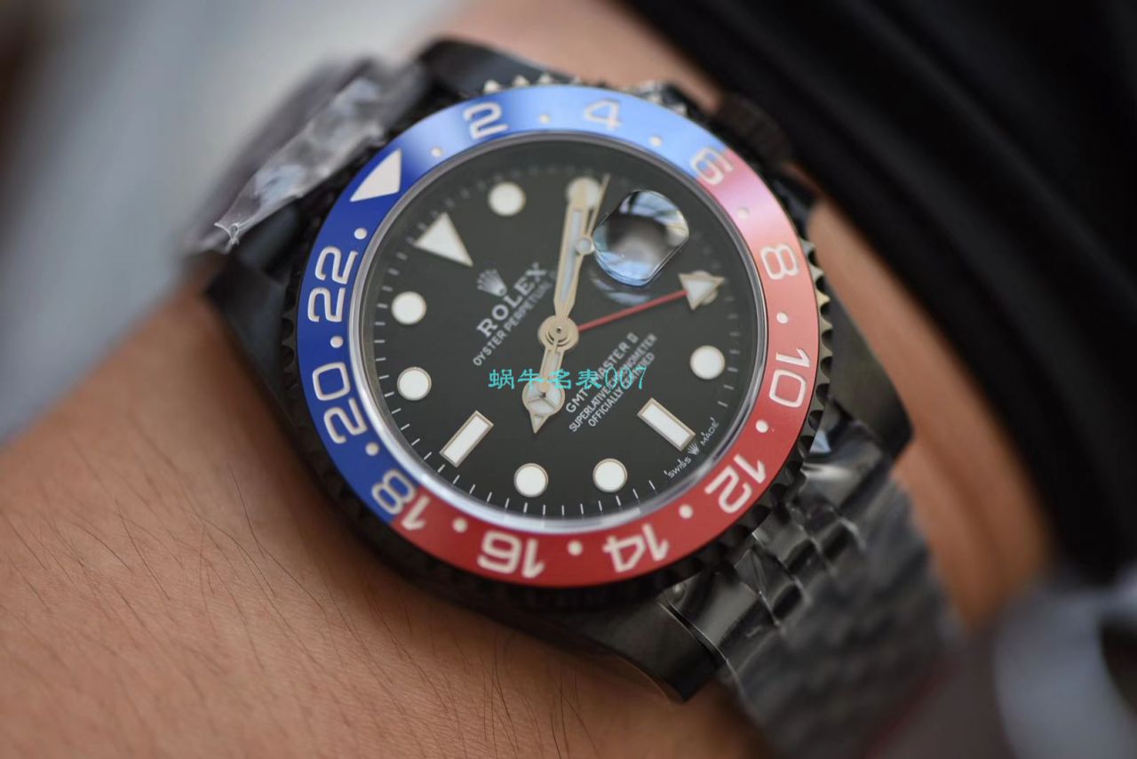 【LF Factory 超A高精手表】Batman copy customized 版 Rolex  GMT MASTER 可乐圈Rolex GMT-Master II 126710BLRO-0001 / R506